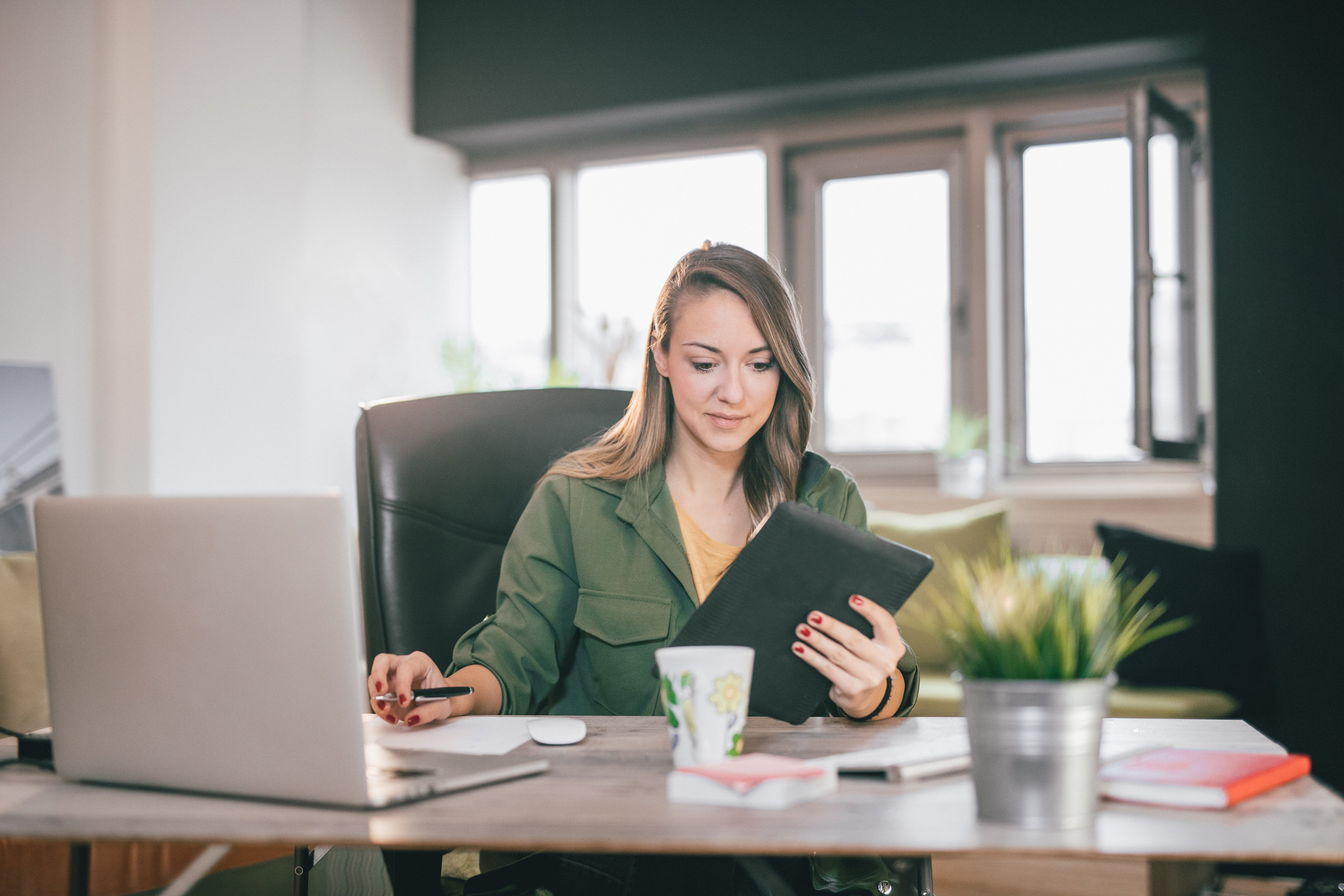 Leader focused on her work