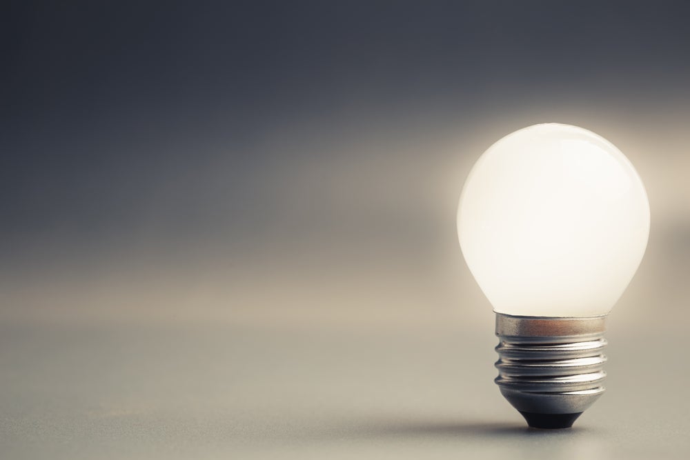 Lightbulb hinting ideas to build your startup in five easy steps